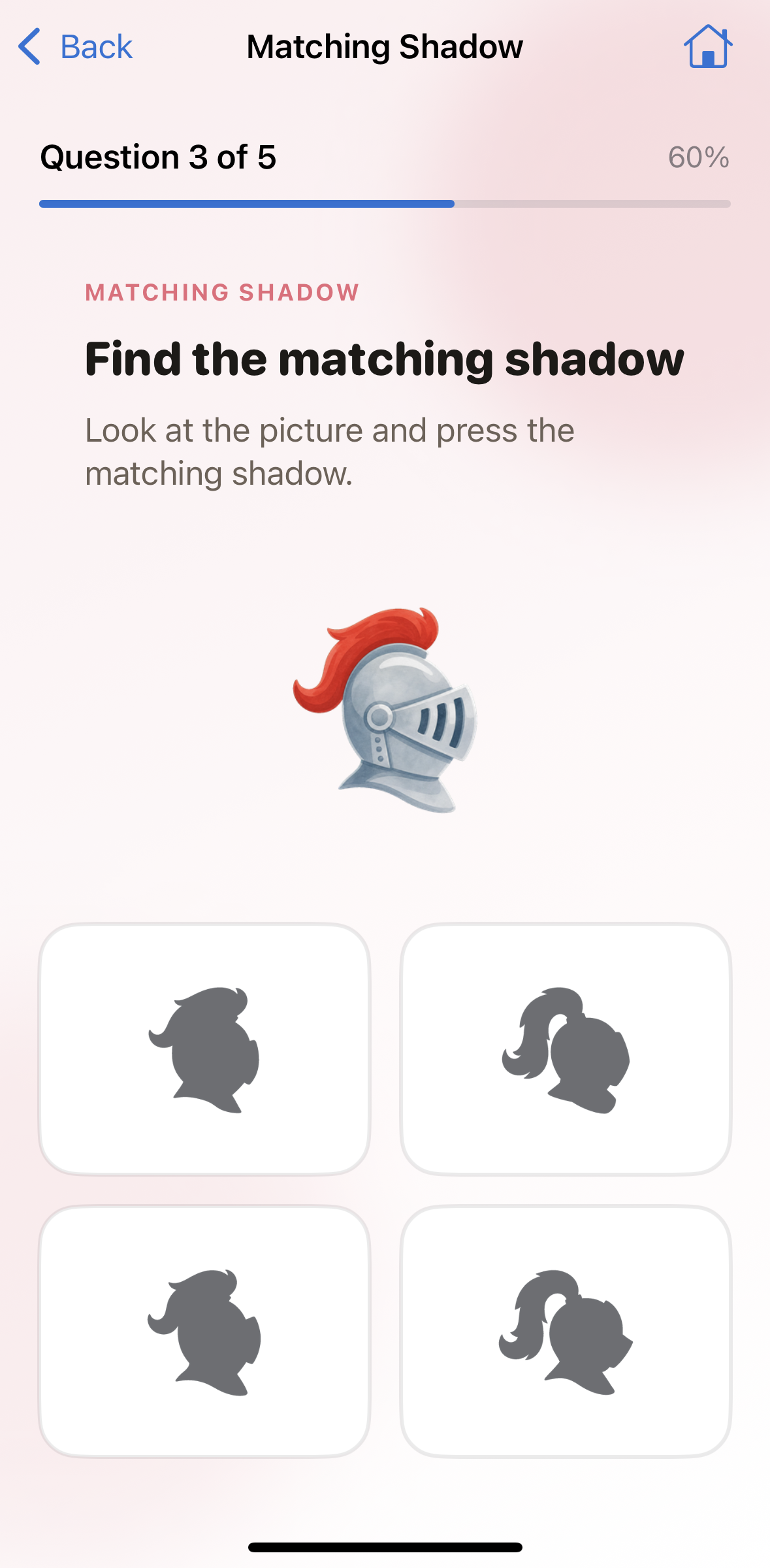 Matching Shadow exercise screenshot